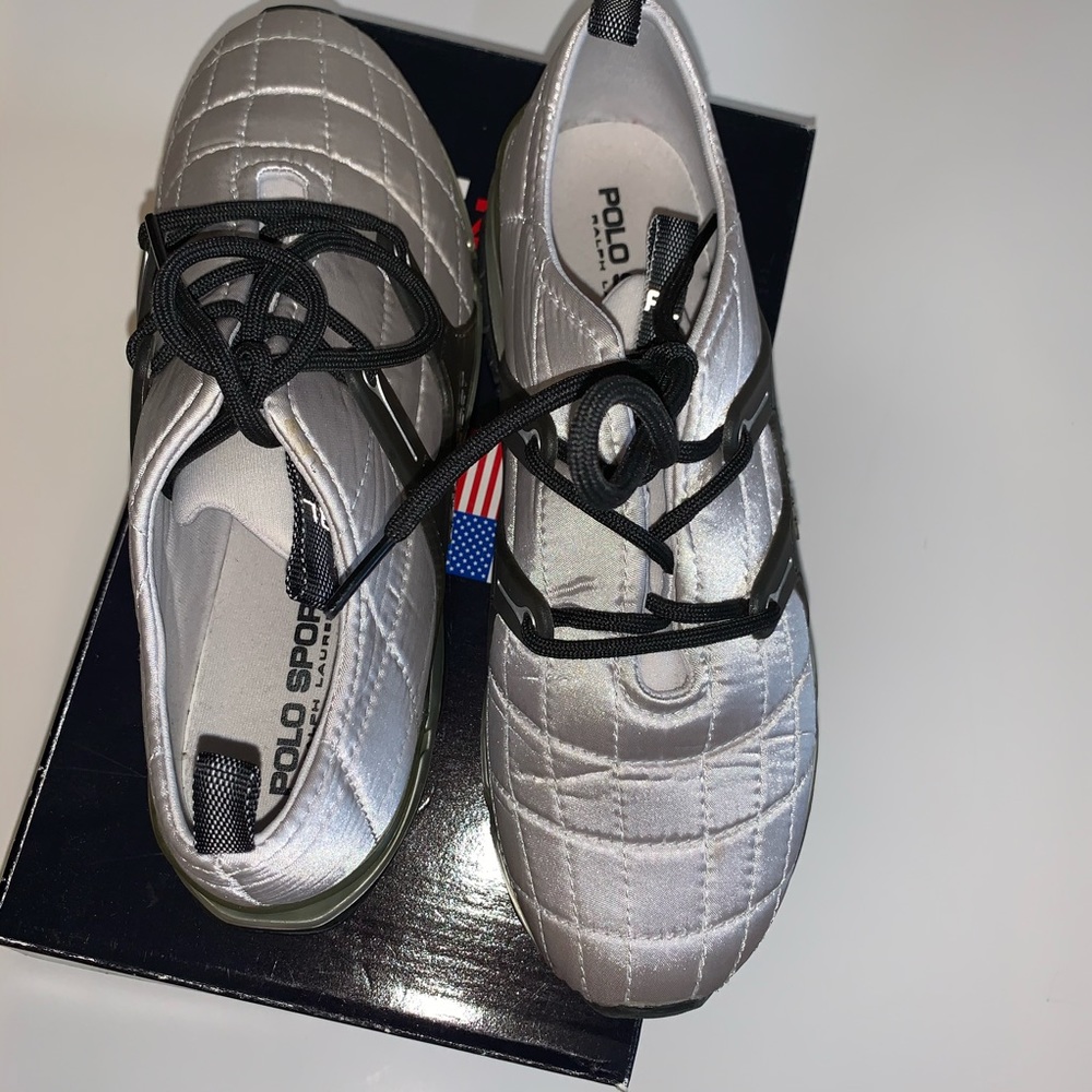 Ralph Lauren Sateen Quilted Tennis Shoe - Sz.8